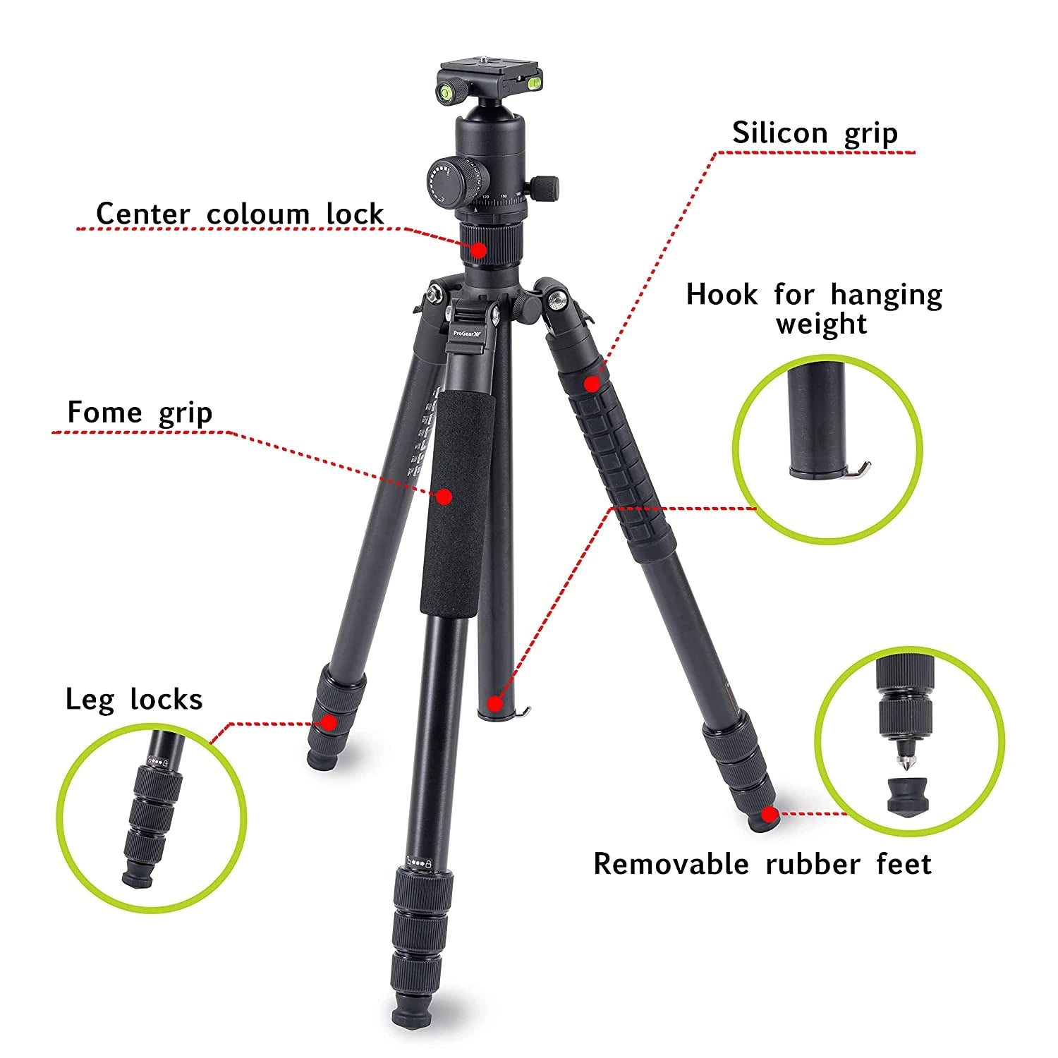 Fotopro Tripod x-go Predator E + 62Q Black
