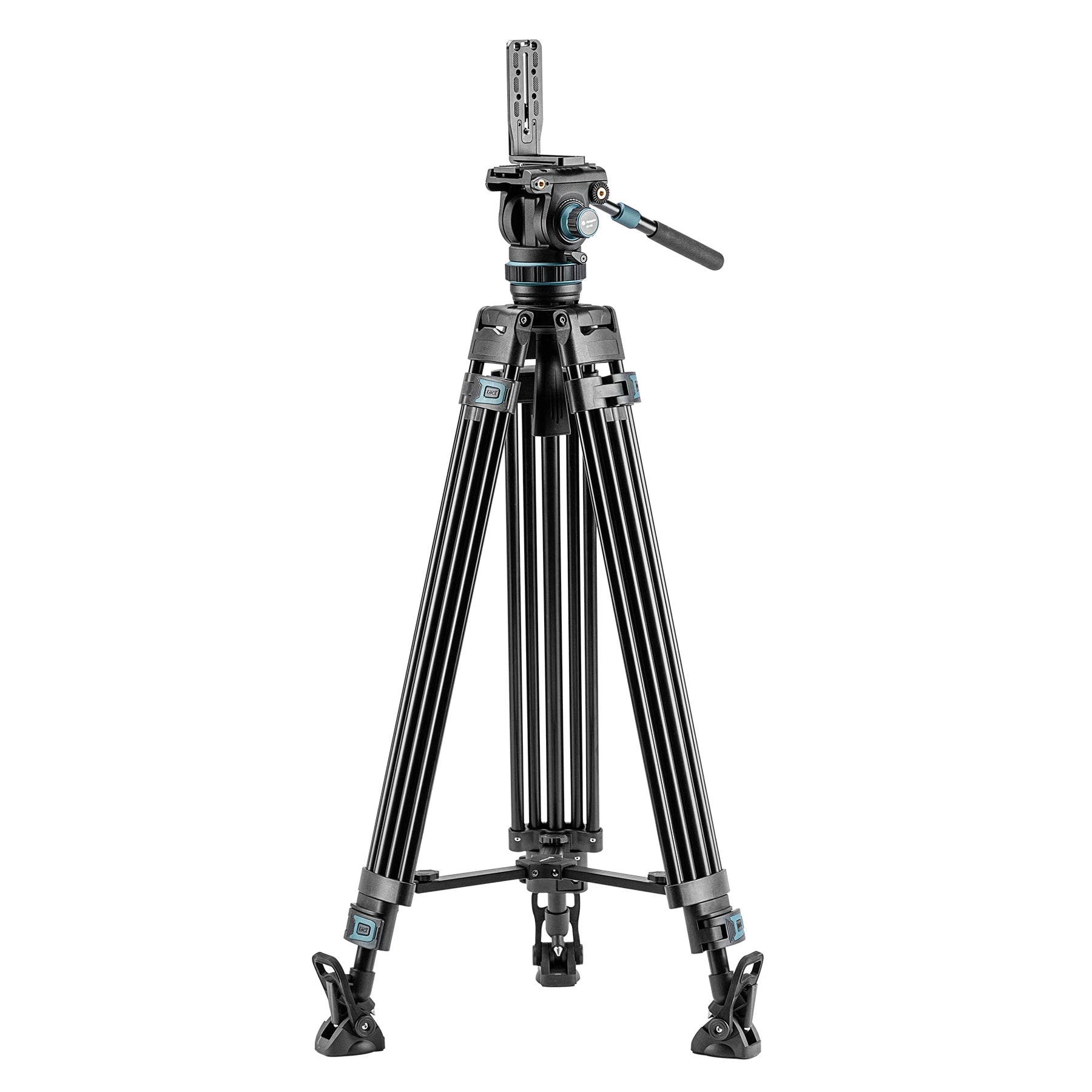Fotopro DV-5A Heavy Duty Fluid Head Video Aluminum Tripod (Black)
