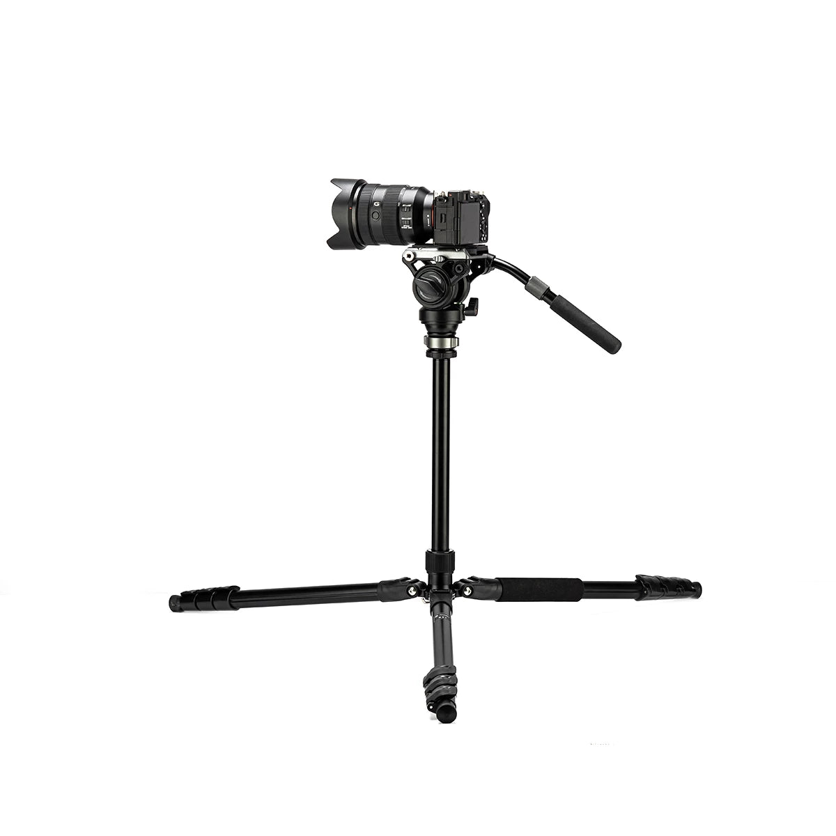 Fotopro S5i Pro Heavy Duty Fluid Head Video Tripod Black Gray
