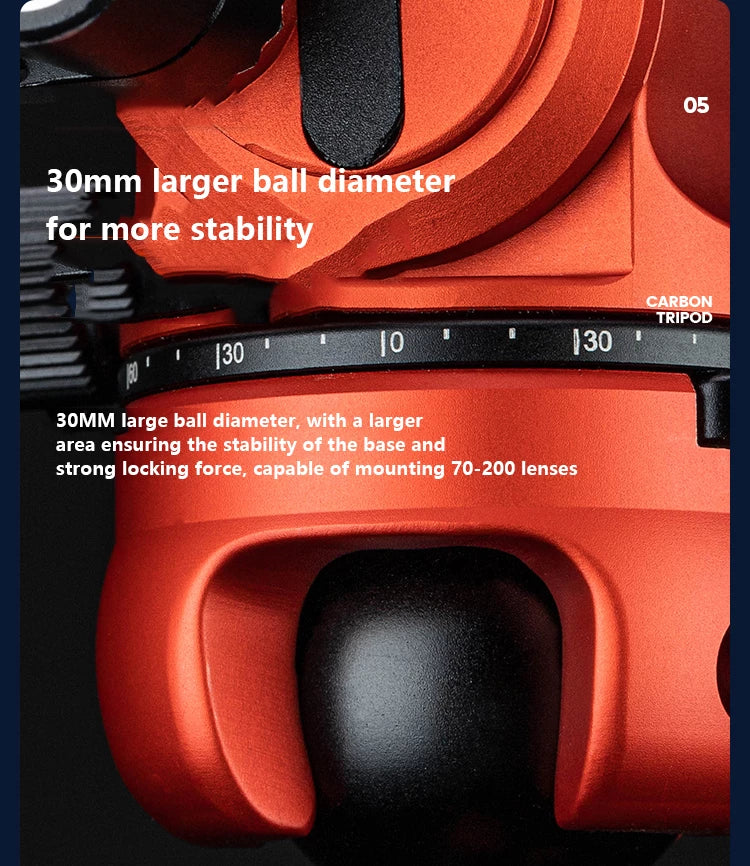 Fotopro X-Airfly Video Ultra Light Carbon Fiber Tripod Orange