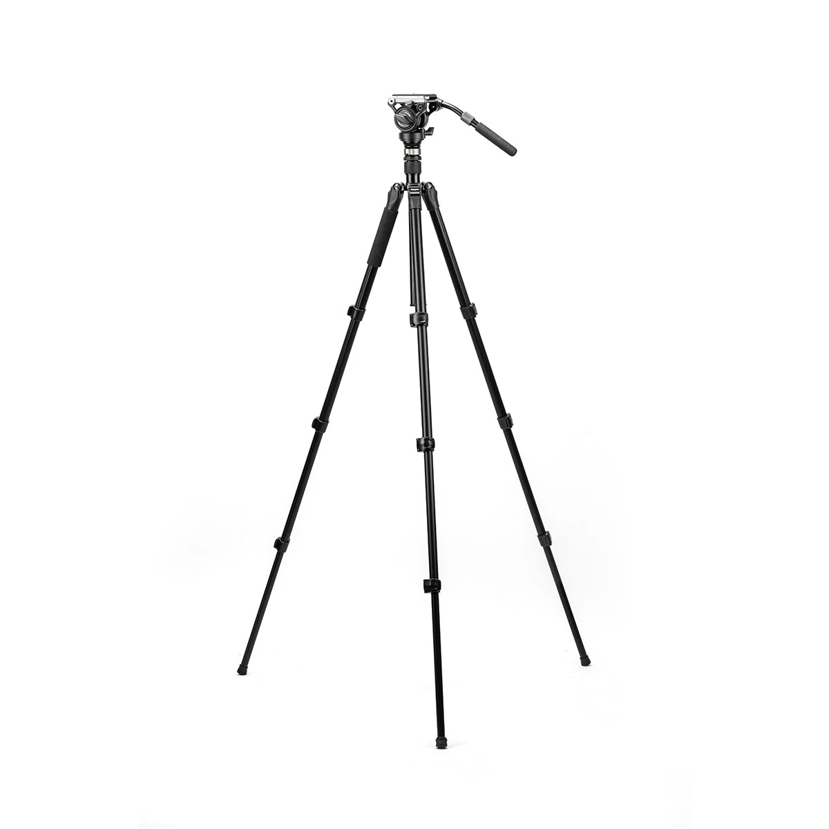 Fotopro S5i Pro Heavy Duty Fluid Head Video Tripod Black Gray