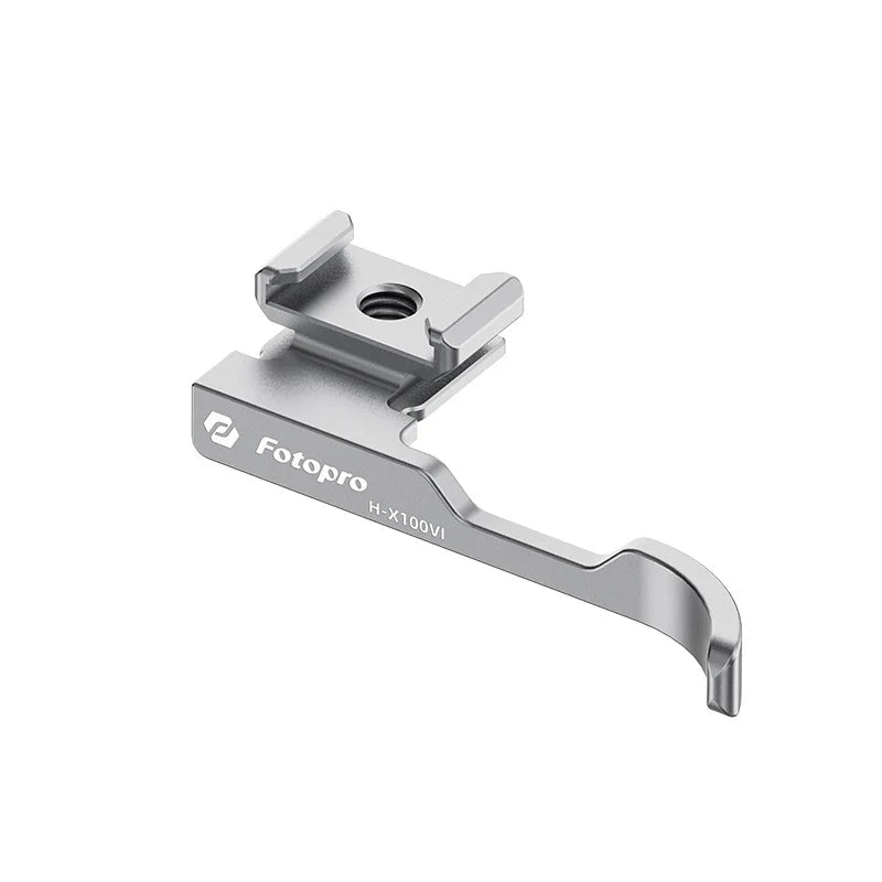 Fotopro H-X100VI Thumb Grip and Shutter Button for Fujifilm X100VI and X100V(Silver+Gold)