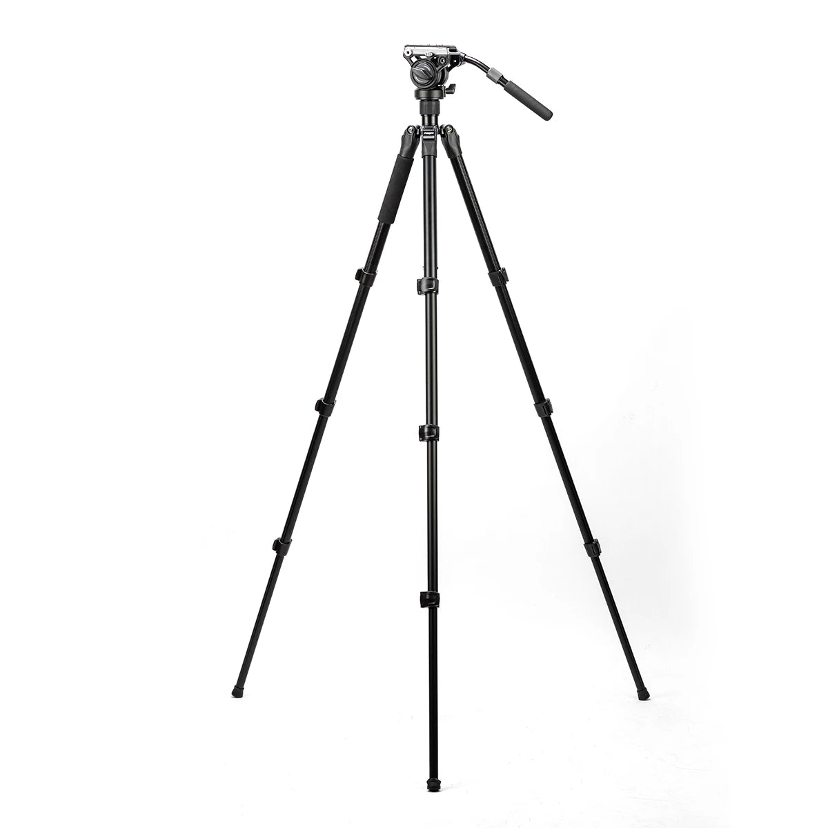 Fotopro S5i Heavy Duty Fluid Head Video Tripod Black Gray