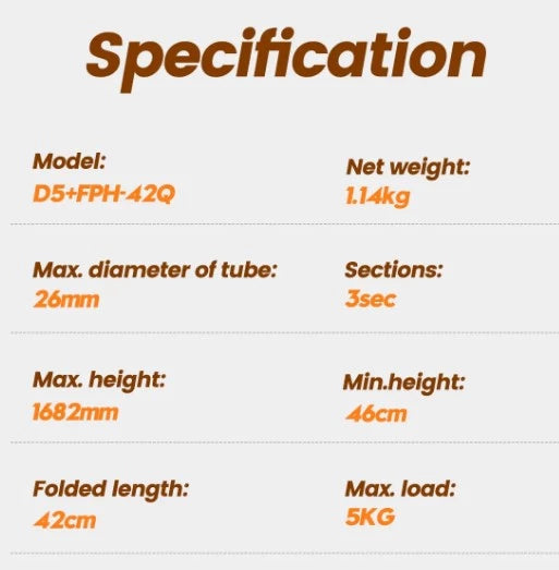 Fotopro Tripod D5+42Q /grey space