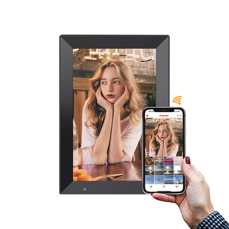 Frameo 10" Smart Digital Photo Frame with Frameo App New Model (Black)