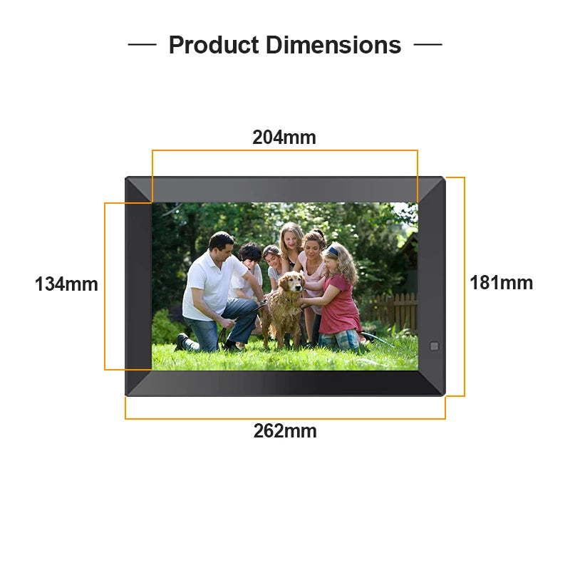 Frameo 10" Smart Digital Photo Frame with Frameo App New Model (Black)