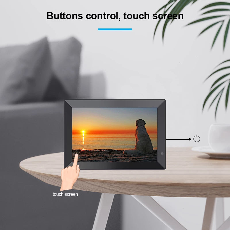 Frameo 10" Smart Digital Photo Frame with Frameo App New Model (Black)