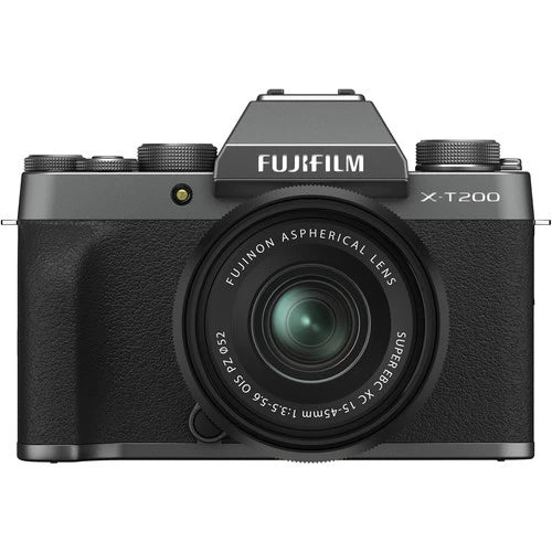 Fujifilm X-T200 Mirrorless Digital Camera (Dark Silver) with XC 15-45mm Lens Kit