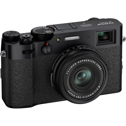 Fujifilm X100V Digital Camera (Black) Package with Battery NP-W126S & LH-X100 Lens Hood (Black)