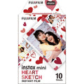 Fujifilm Instax Mini Paper Heart Sketch 10 Sheet