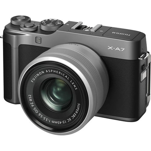 Fujifilm X-A7 Mirrorless Digital Camera with 15-45mm Lens (Dark Silver)