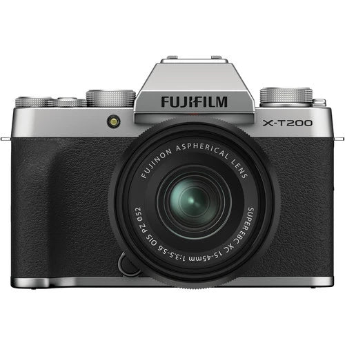 Fujifilm X-T200 Mirrorless Digital Camera with XC 15-45mm Lens (Silver)