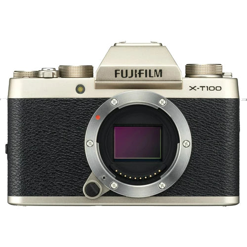 Fujifilm X-T100 Mirrorless Digital Camera Body Only (Champagne Gold)