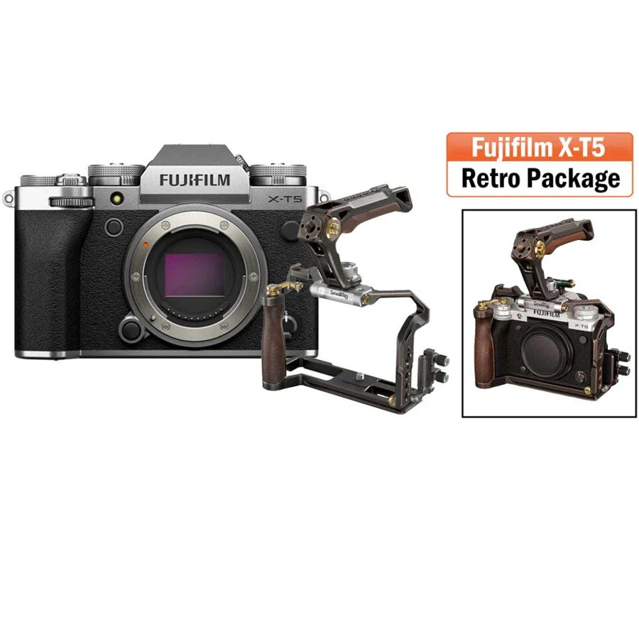 Fujifilm X-T5 Mirrorless Camera Retro Package Silver