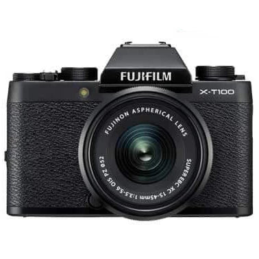 Fujifilm X-T100 Mirrorless Digital Camera with 15-45mm Lens (Black)
