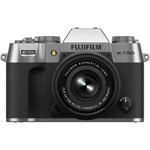 Fujifilm X-T50 Mirrorless Camera with XC 15-45mm f3.5-5.6 Lens (Silver)