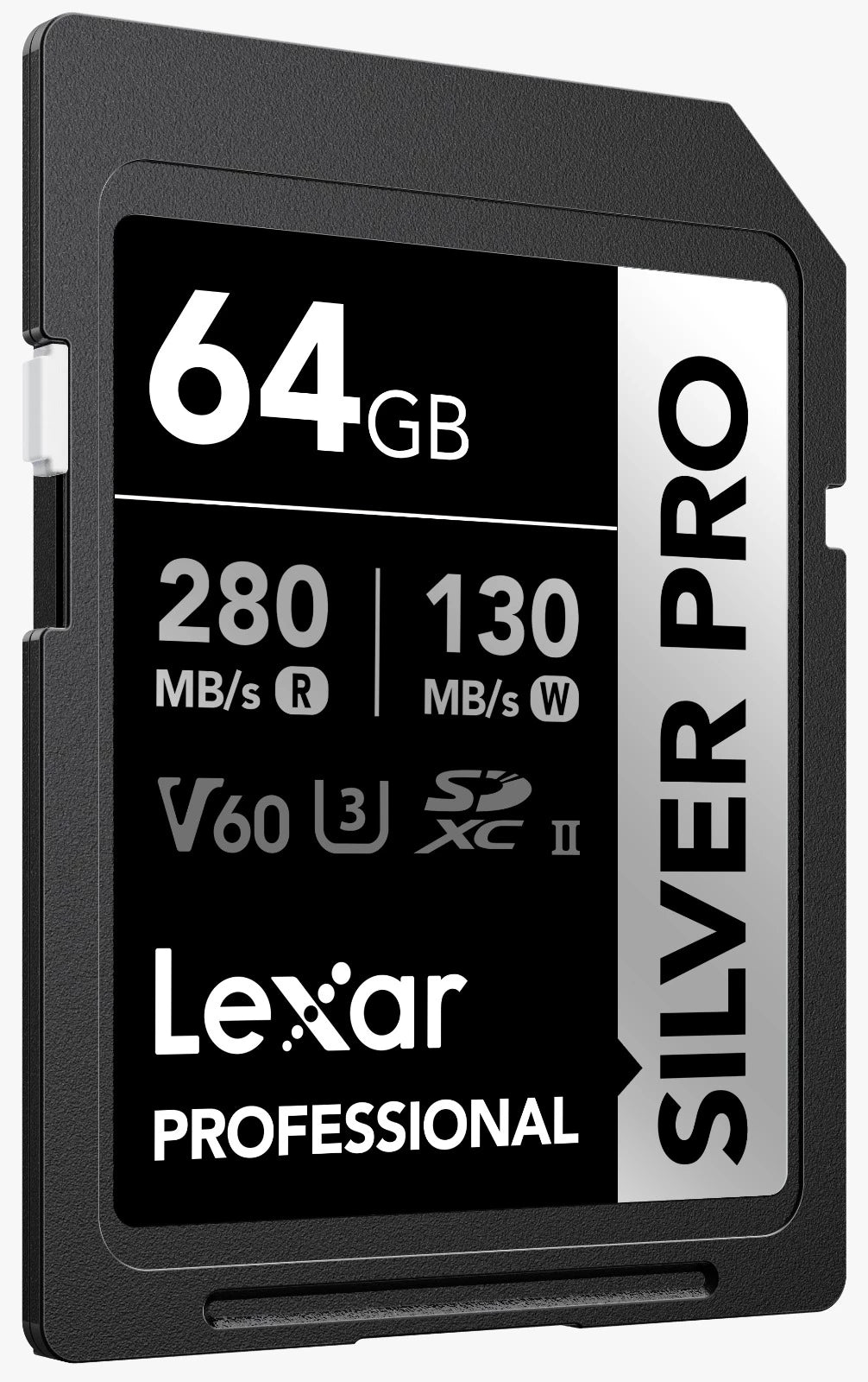 Lexar 64GB Professional SDXC SILVER PRO UHS-II Memory Card 280MB/s