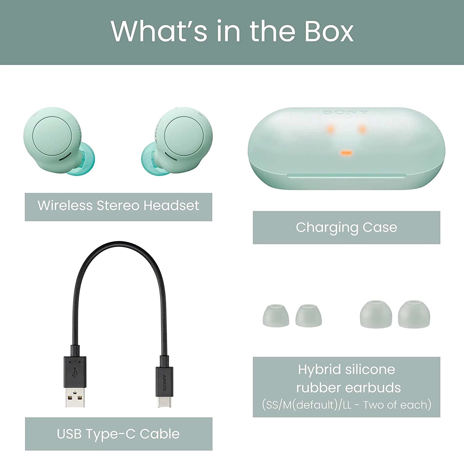 SONY WF-C500 Truly Wireless Headphones Green