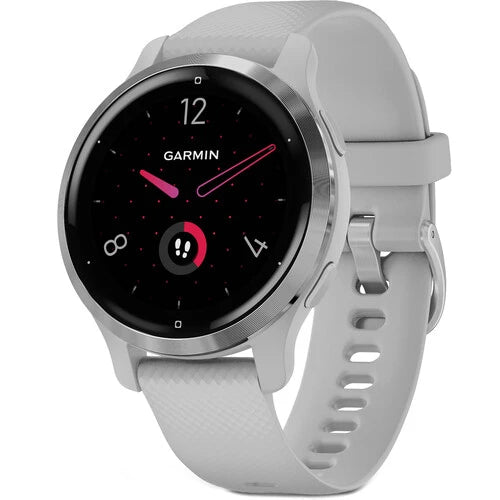 Garmin Venu 2S - Silver Stainless Steel Bezel with Mist Gray Case and Silicone Band (AGA-010-02429-72)