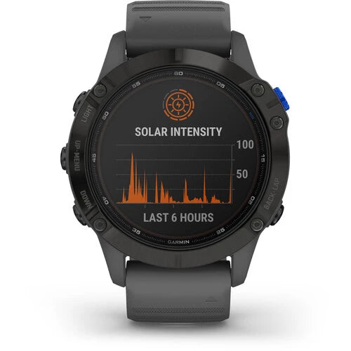 Garmin Fenix 6 Multisport GPS Smartwatch 47mm Pro Solar Black with Slate Gray Band