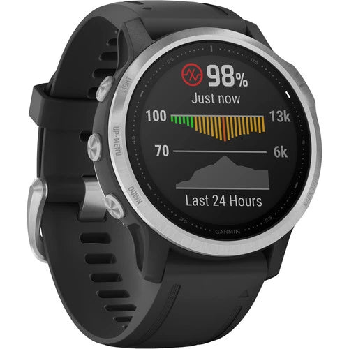 Garmin Fenix 6S Multisport GPS Smartwatch 42mm Silver with Black Band