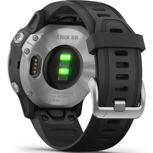 Garmin Fenix 6S Multisport GPS Smartwatch 42mm Silver with Black Band