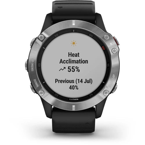 Garmin Fenix 6 Multisport GPS Smartwatch 47mm Silver with Black Band