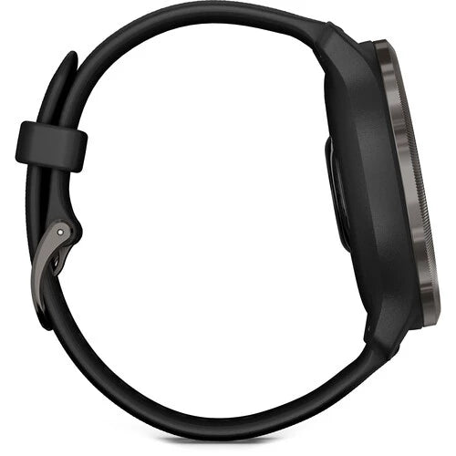 Garmin Venu 2 - Slate Stainless Steel Bezel with Black Case and Silicone Band (AGA-010-02430-71)