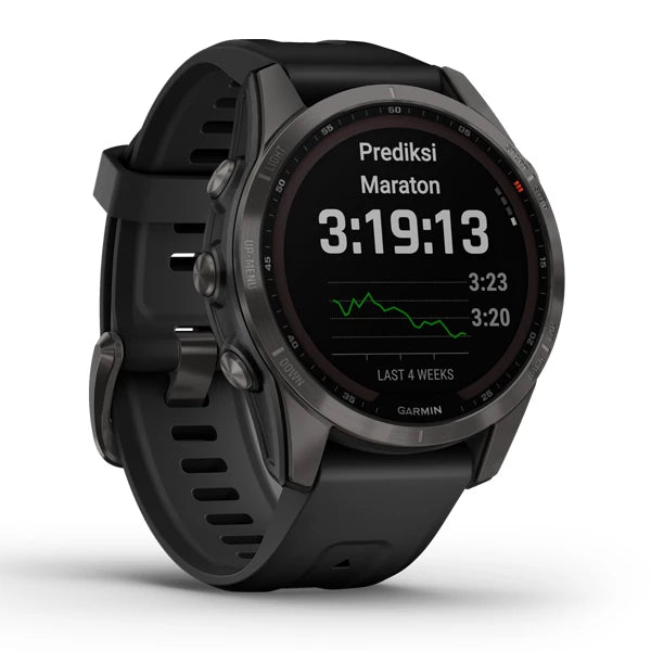 Garmin fenix 7S Sapphire, Smartwatch Carbon Gray DLC w/BlackBand,GPS Watch