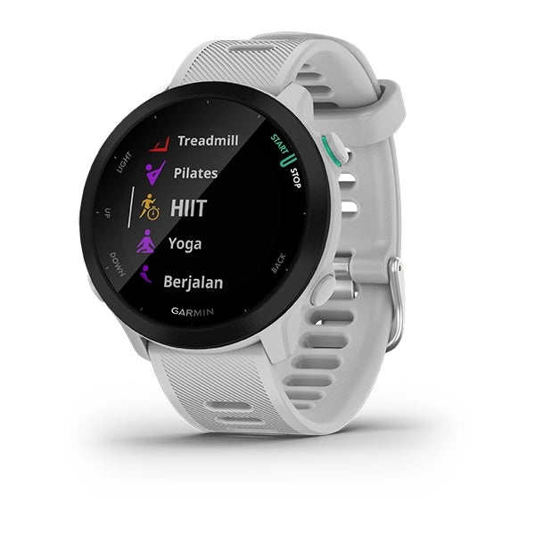 Garmin Forerunner 55, Sport SmartWatch GPS Whitestone