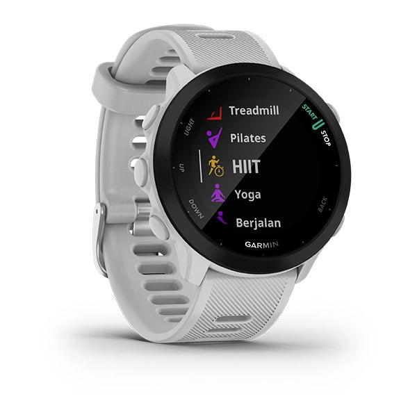 Garmin Forerunner 55, Sport SmartWatch GPS Whitestone