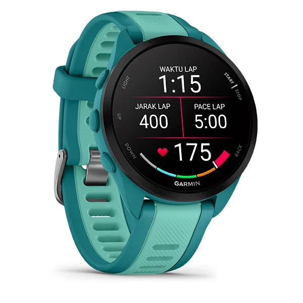 Garmin Forerunner 165 Music,GPS,WiFi, Sport SmartWatch, Turquoise/Aqua