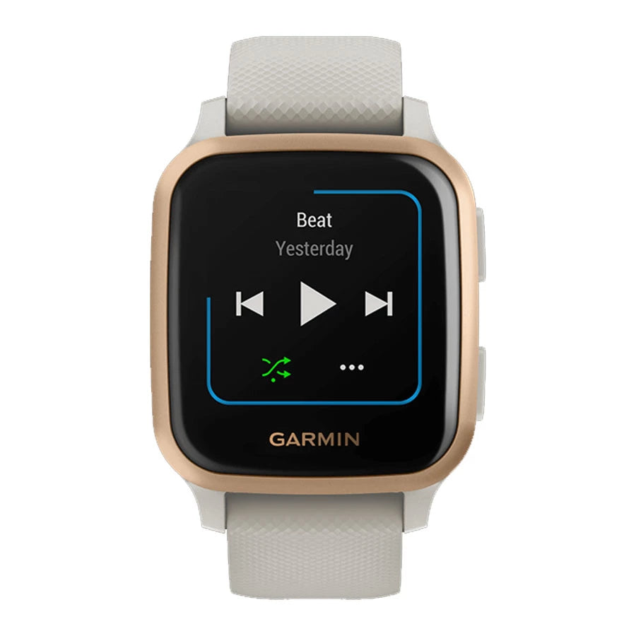 Garmin Venu Sq, Smartwatch NFC, Music, Light Sand/Rose Gold
