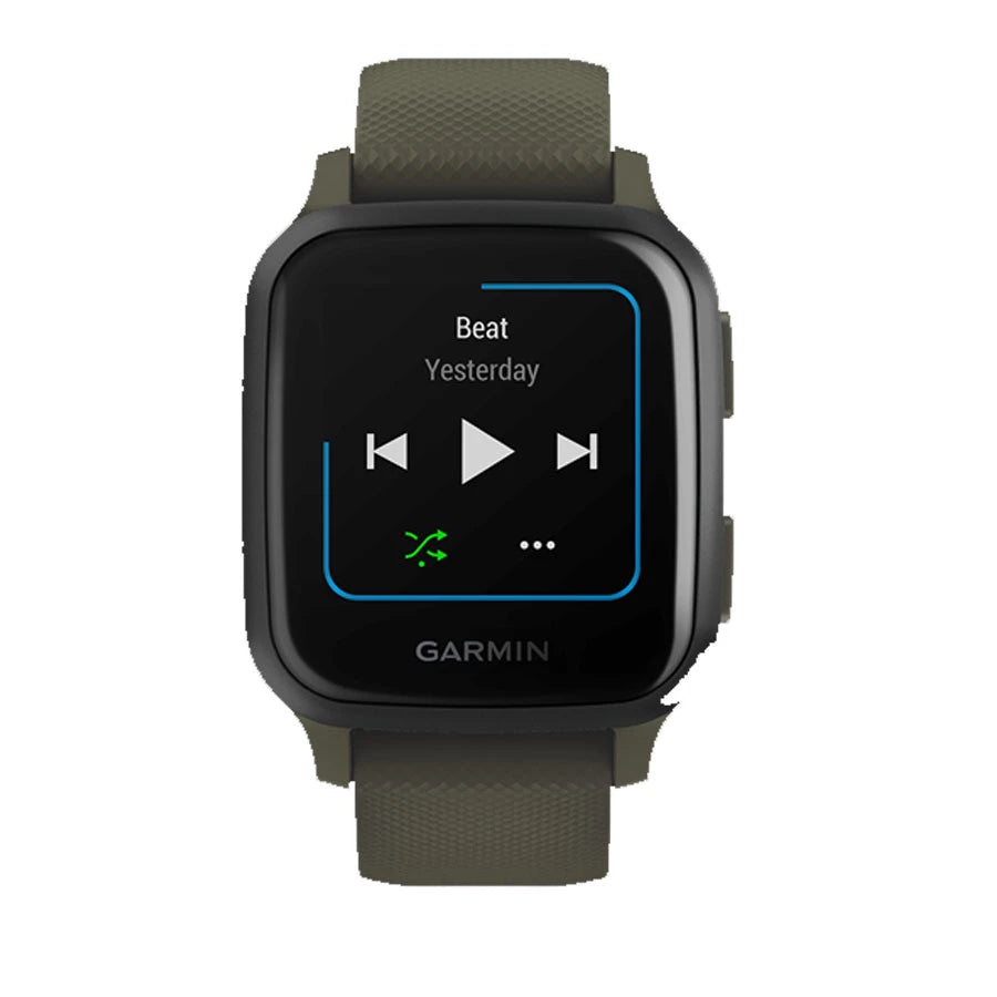 Garmin Venu Sq, Smartwatch NFC, Music, Moss/Slate