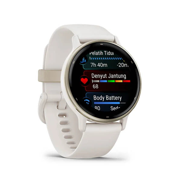 Garmin vivoactive 5, GPS, WiFi, Runnning SmartWatch, Ivory/Cream Gold