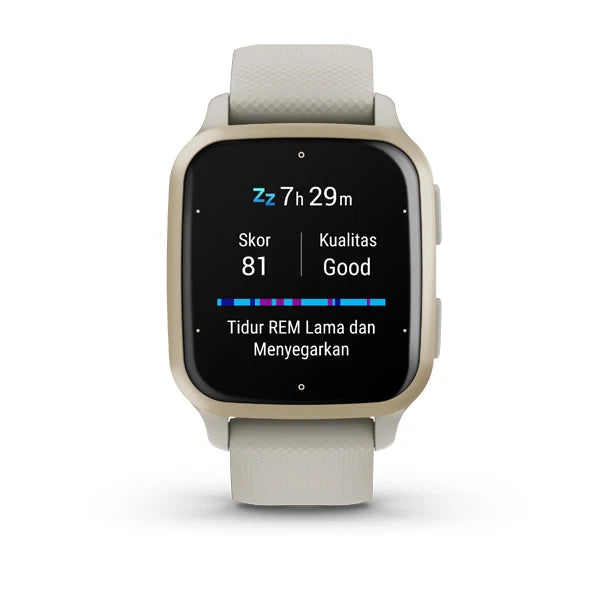 Garmin Venu Sq 2, Smartwatch Music, French Gray/Cream Gold