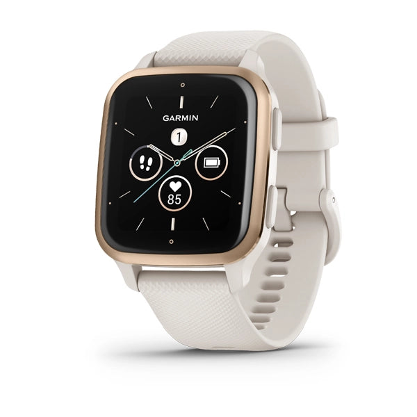 Garmin Venu Sq 2, Smartwatch Music, Ivory/Peach Gold