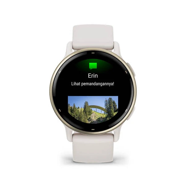 Garmin vivoactive 5, GPS, WiFi, Runnning SmartWatch, Ivory/Cream Gold