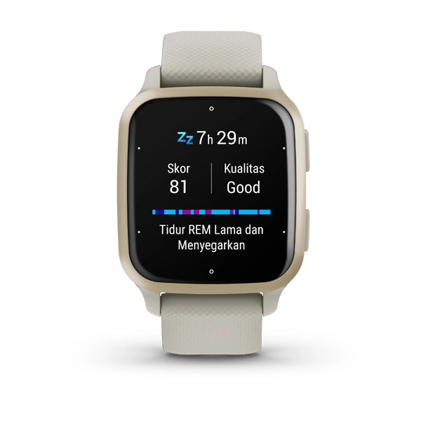 Garmin Venu Sq 2, Smartwatch Music, French Gray/Cream Gold