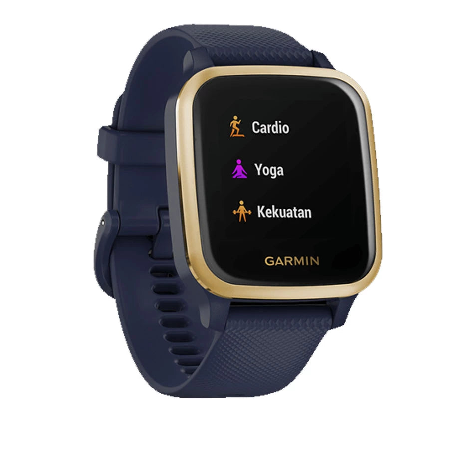 Garmin Venu Sq, smartwatch NFC, Music, Navy/Light Gold