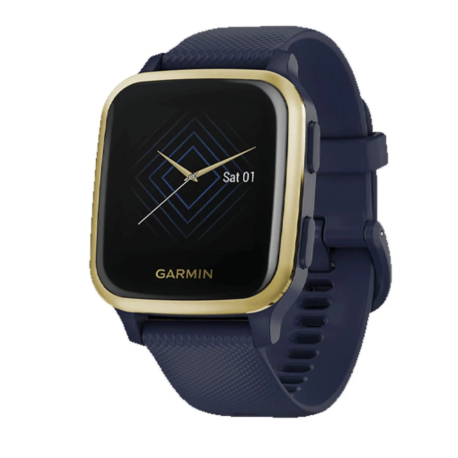 Garmin Venu Sq, smartwatch NFC, Music, Navy/Light Gold