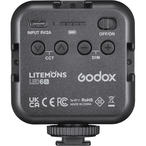 Godox LED6Bi Litemons Bi-Color Pocket-Size LED Video Light (3200 to 6500K)