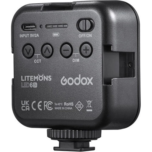 Godox LED6Bi Litemons Bi-Color Pocket-Size LED Video Light (3200 to 6500K)