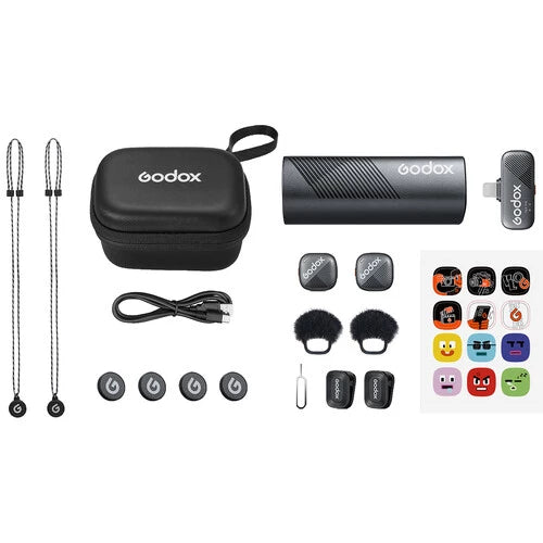Godox Cube-SL 2-Person Wireless Microphone System with Lightning Connector for iOS Devices