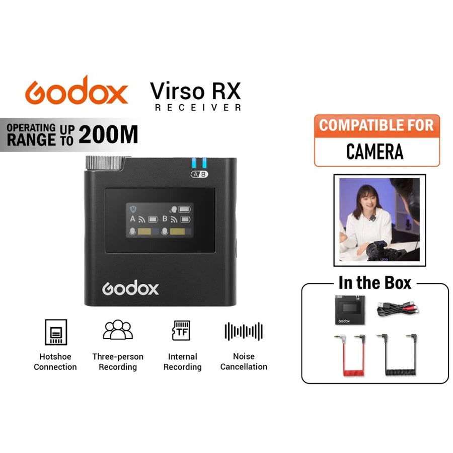 Godox Virso RX 2.4G Wireless Microphone Receiver