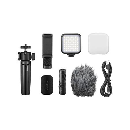 Godox VK2-AX Vlogging Kit with LED6BI Bi-Color LED Video Light (3.5mm Universal TRRS)