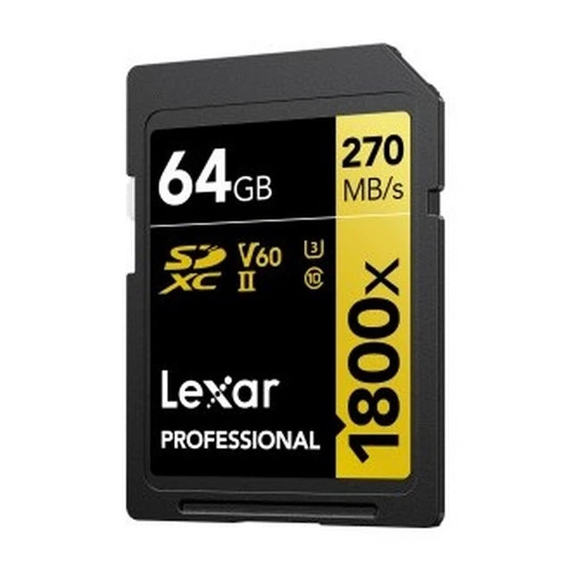 Lexar 64GB Professional 1800x SDXC UHS-II Memory Card