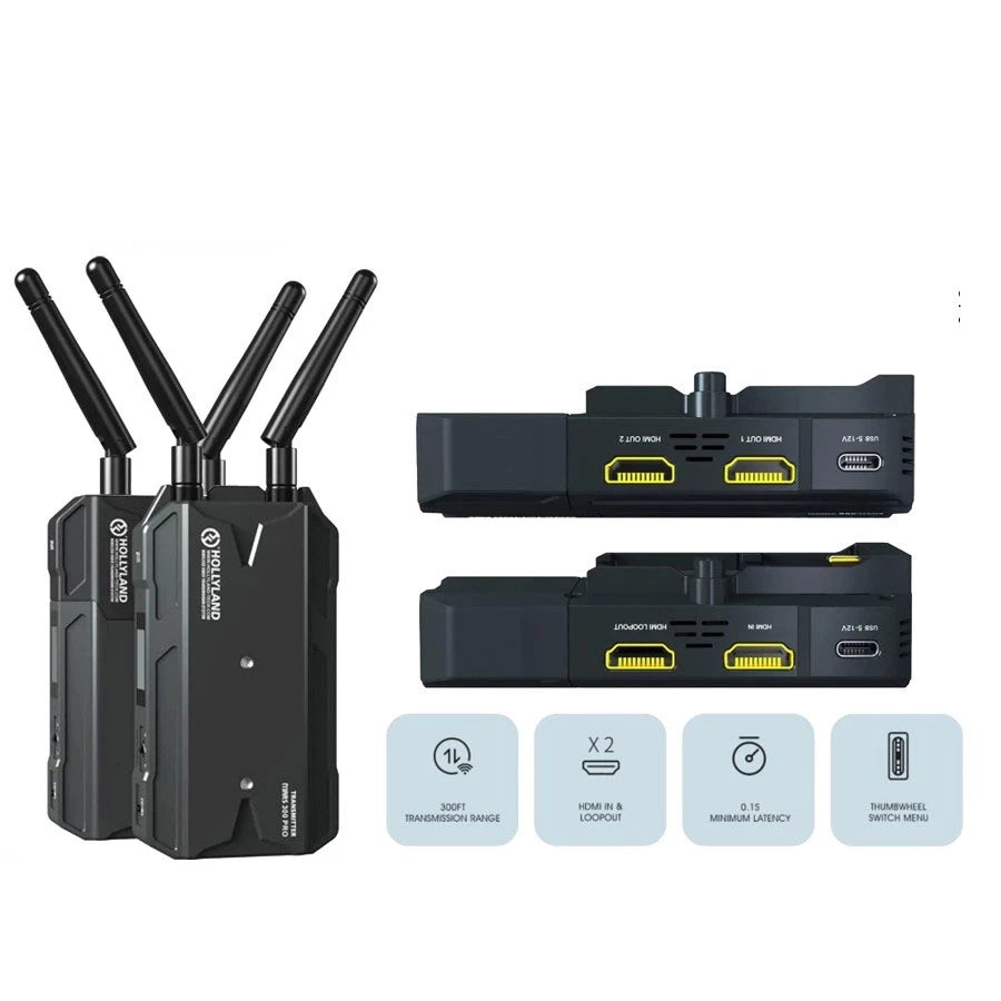 Hollyland Mars 300 Pro (Enhanced) 300ft Dual HDMI Wireless Video Transmission System NEW VERSION