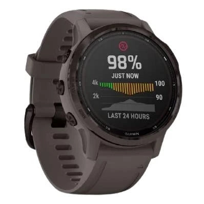 Garmin Fenix 6S Multisport GPS Smartwatch 42mm Pro Solar Purple with Shale Band
