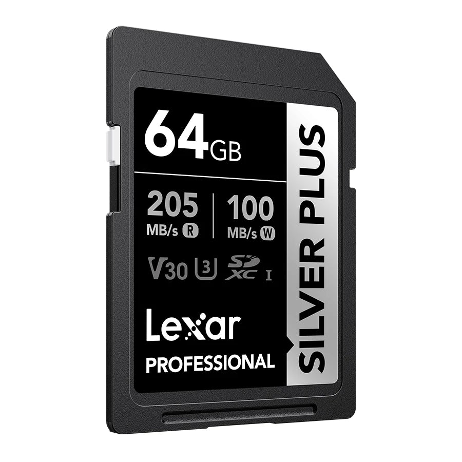Lexar 64GB Professional SDXC SILVER PLUS UHS-I Memory Card 205MB/s
